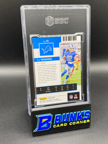 2021 TJ Hockenson Season Ticket Blue Prizm 92/99 SGC 9.5