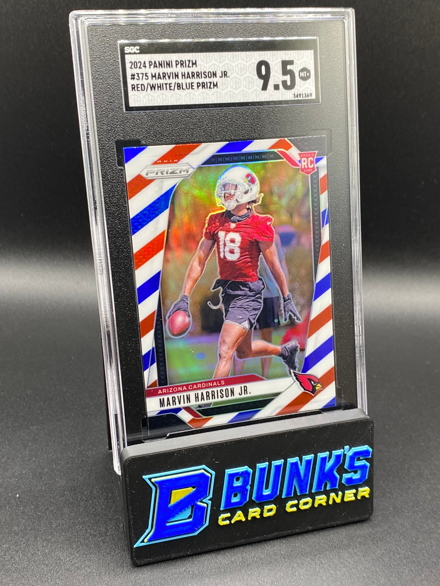 2024 Marvin Harrison Jr. Red/White/Blue Prizm SGC 9.5