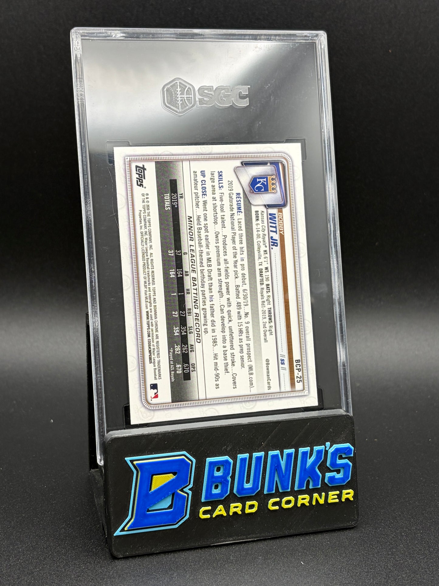 2020 Bobby Witt Jr Bowman Mega Box SGC 9