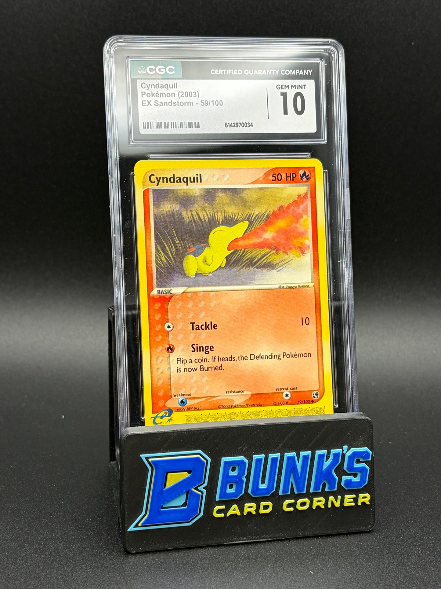 Cyndaquil EX Sandstorm E-Reader CGC 100