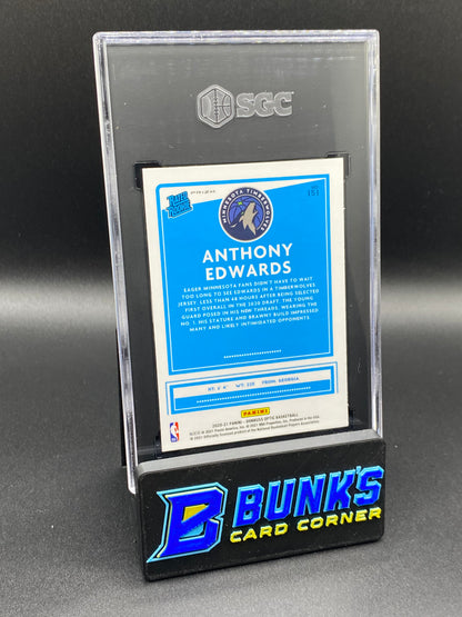2020-21 Anthony Edwards Pink Hyper Prizm SGC 10