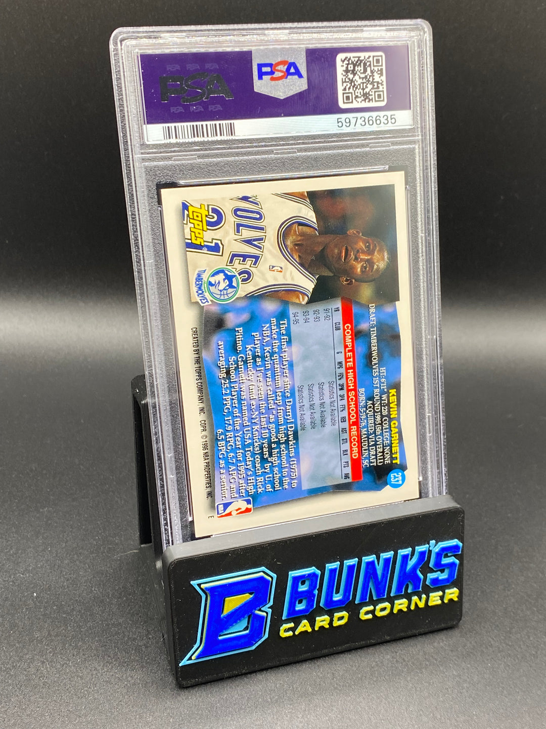 1995 Kevin Garnett PSA 9