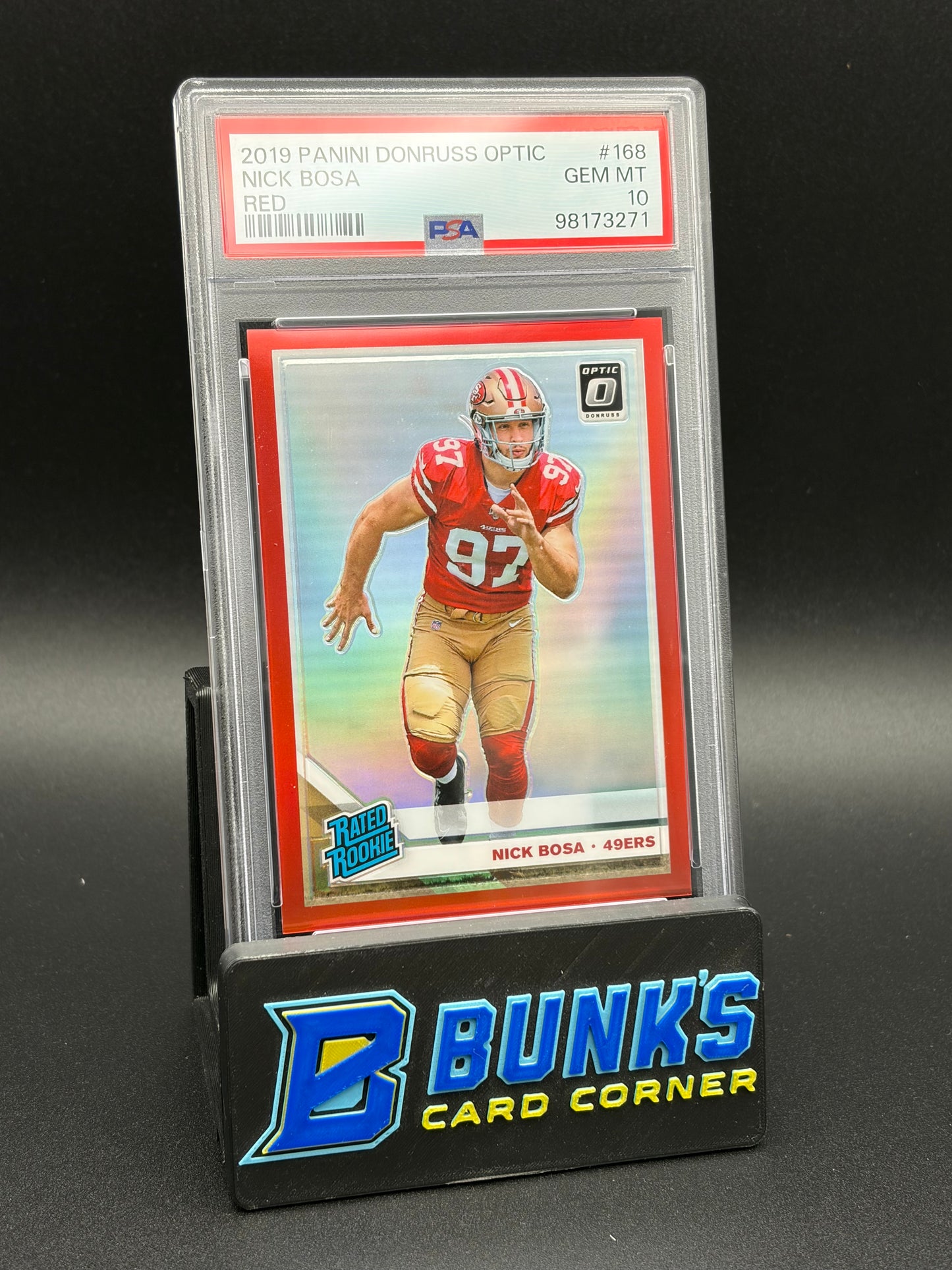 2019 Nick Bosa Red Panini Donruss Optic PSA 10 17/99