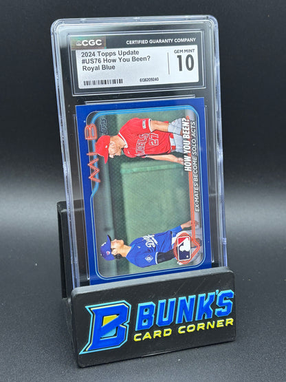 2024 Shohei Ohtani & Mike Trout "How You Been?" Royal Blue Topps Update CGC 10