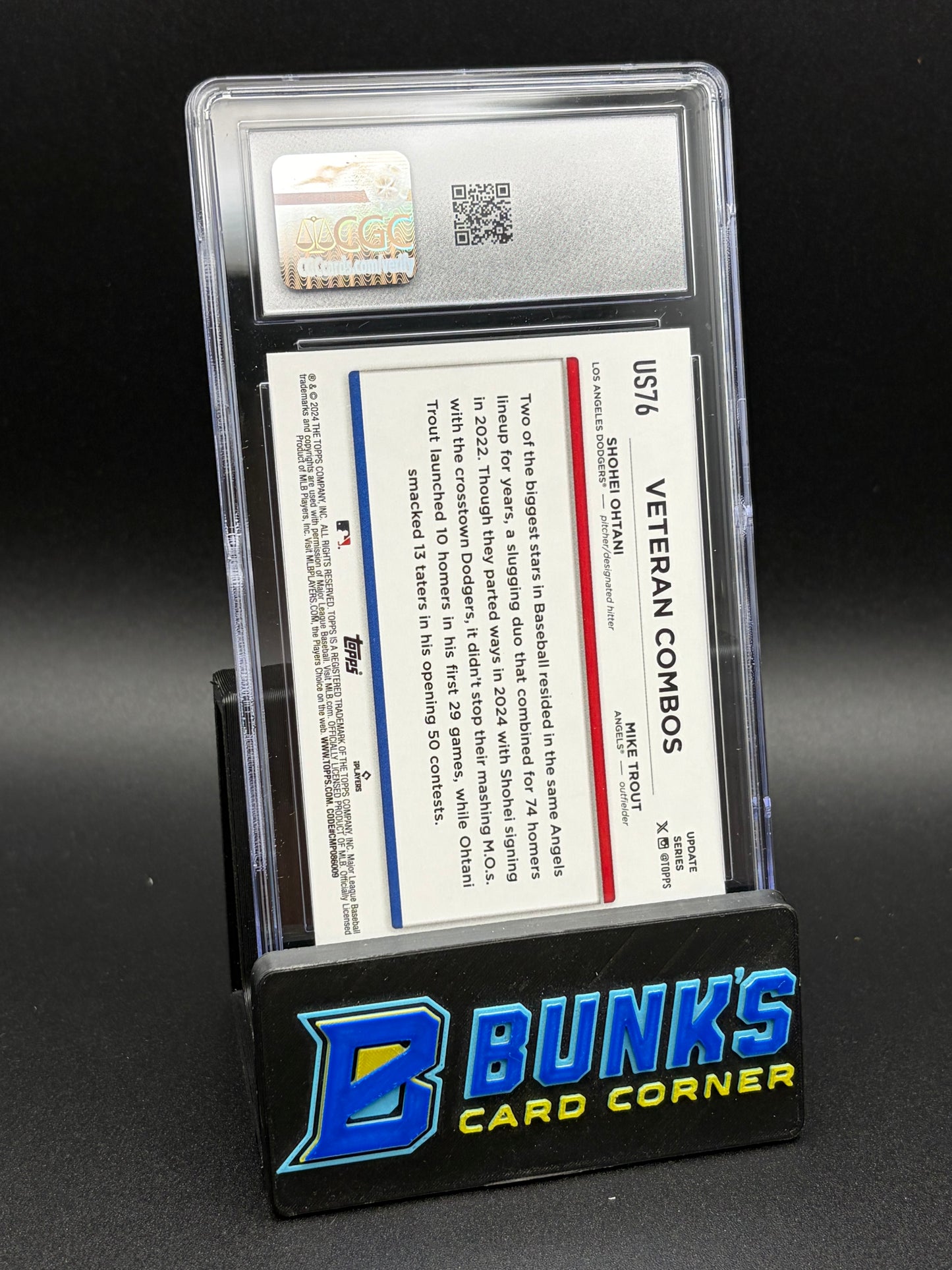 2024 Shohei Ohtani & Mike Trout "How You Been?" Royal Blue Topps Update CGC 10