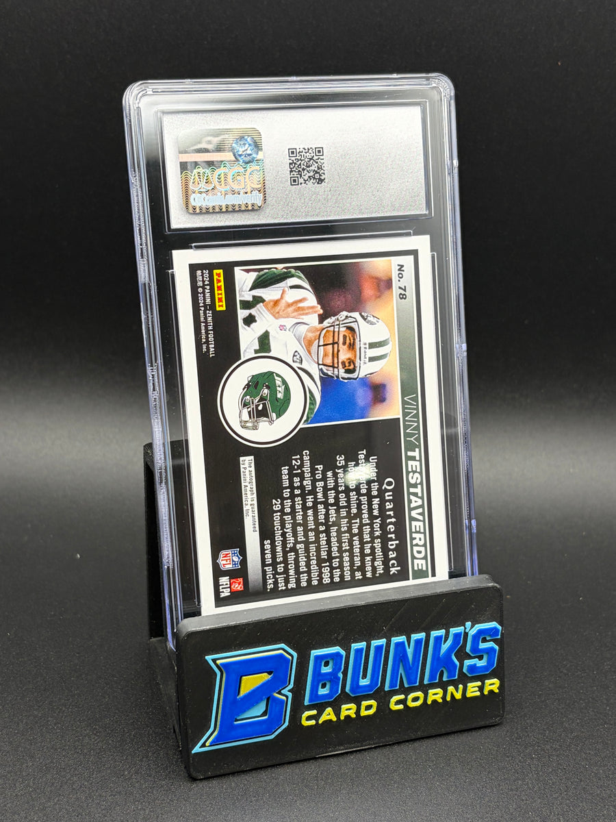 2024 Vinny Testaverde Red Zone Blue Auto Zenith CGC 10 Auto 10 23/25