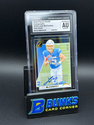 2024 Ladd McConkey Red Zone Zenith CGC AU Auto 10