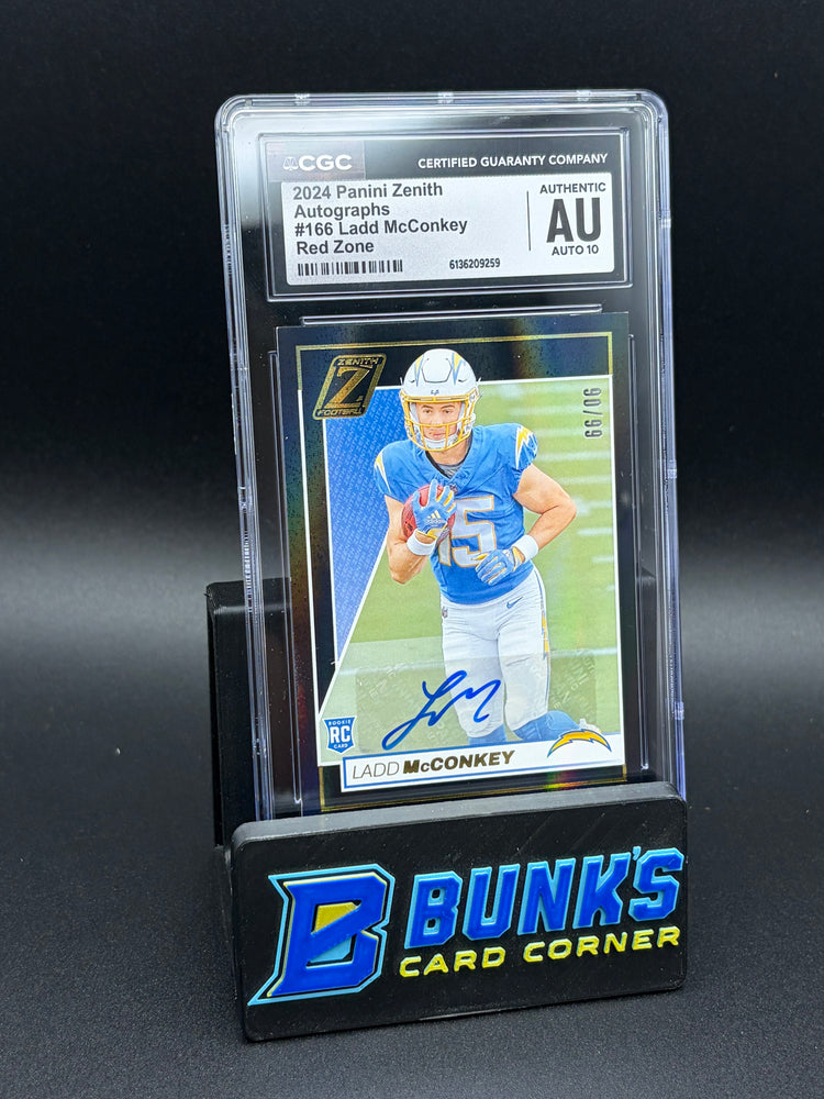 2024 Ladd McConkey Red Zone Zenith CGC AU Auto 10