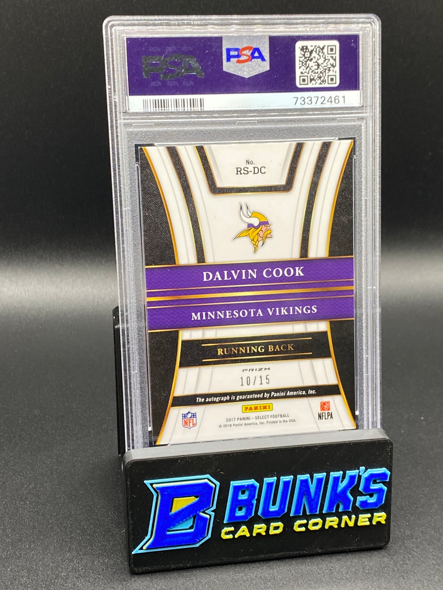 2017 Dalvin Cook Auto. Light Blue PSA 9