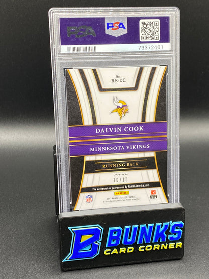 2017 Dalvin Cook Auto. Light Blue PSA 9