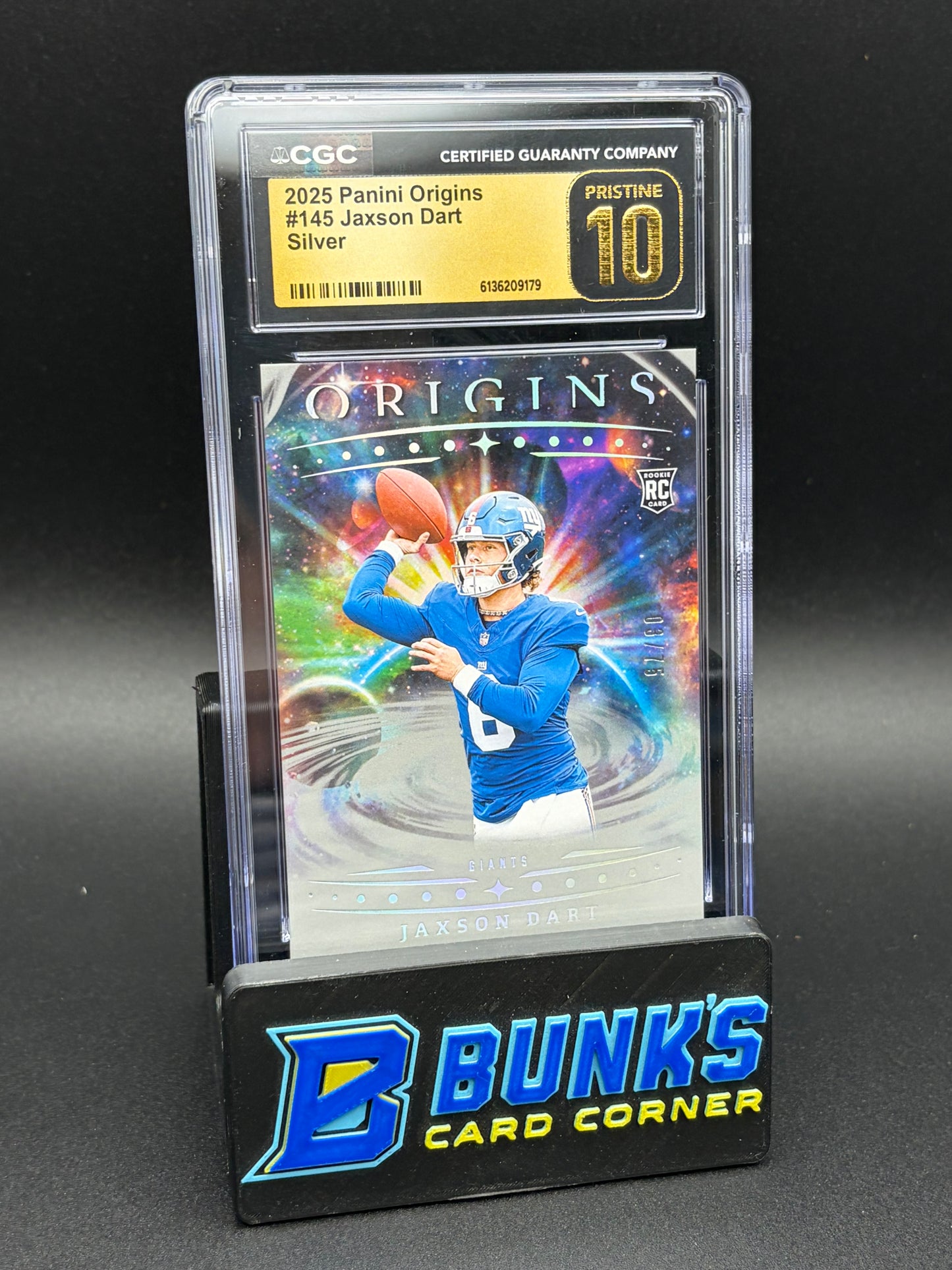 2025 Jaxson Dart Silver Origins CGC Pristine 10 RC 3/75