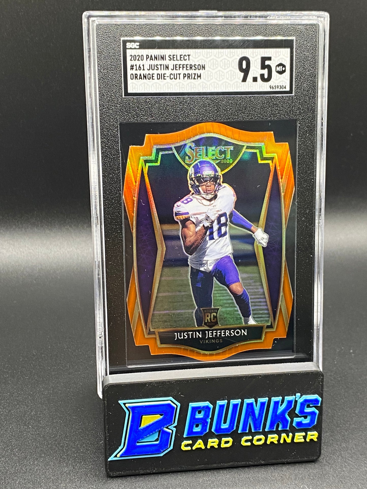 2020 Justin Jefferson Orange Die-Cut Prizm SGC 9.5