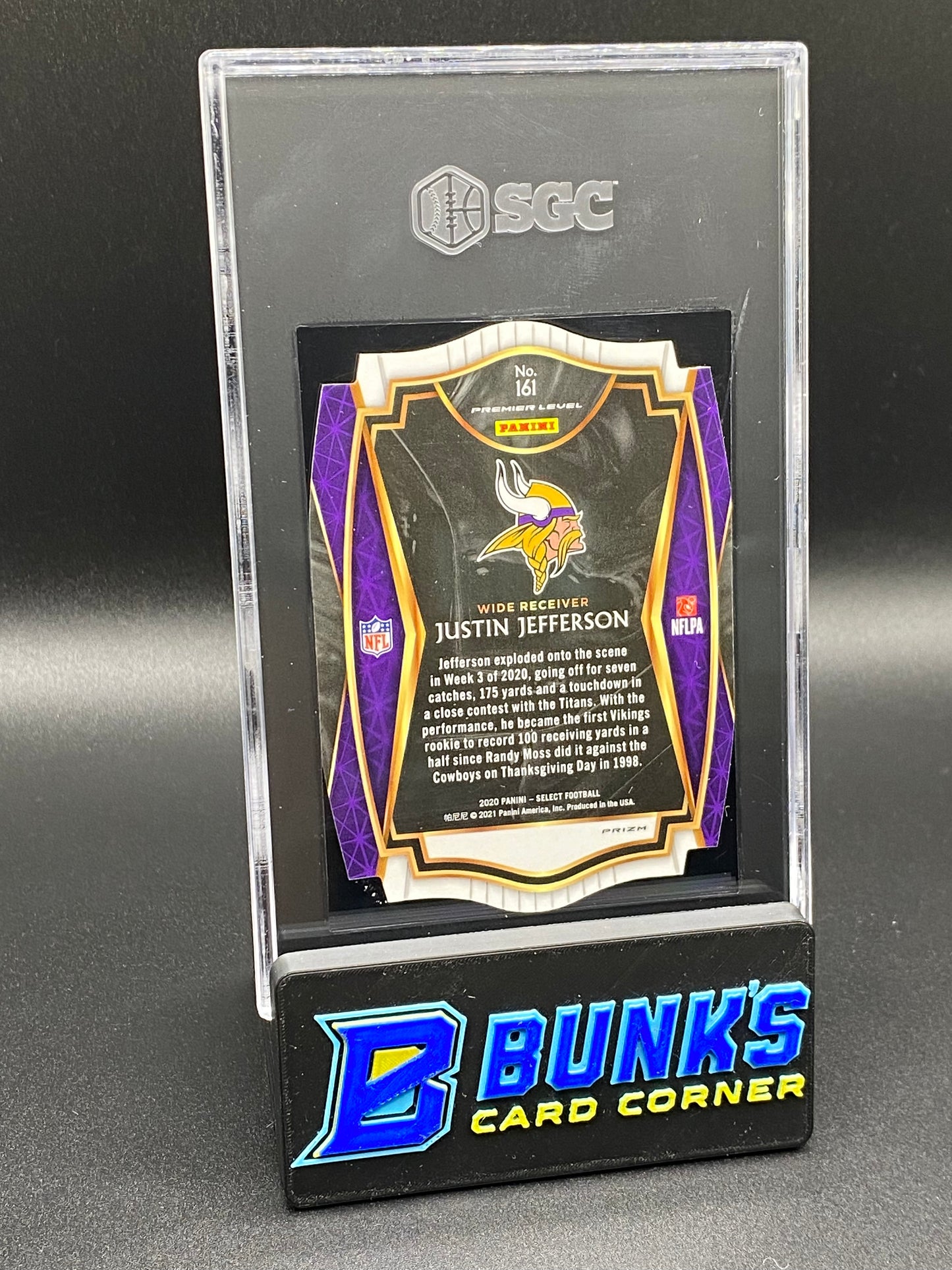 2020 Justin Jefferson Orange Die-Cut Prizm SGC 9.5