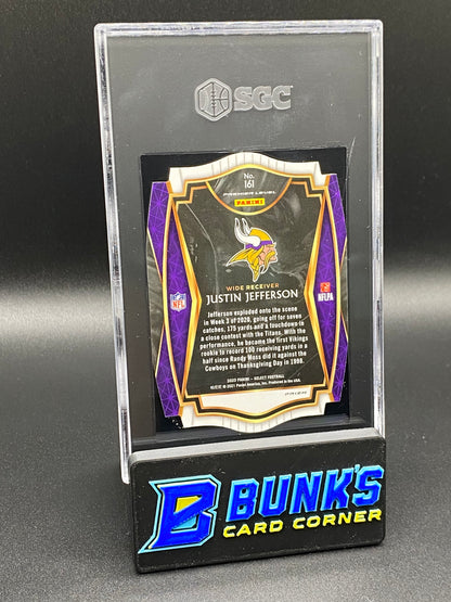 2020 Justin Jefferson Orange Die-Cut Prizm SGC 9.5
