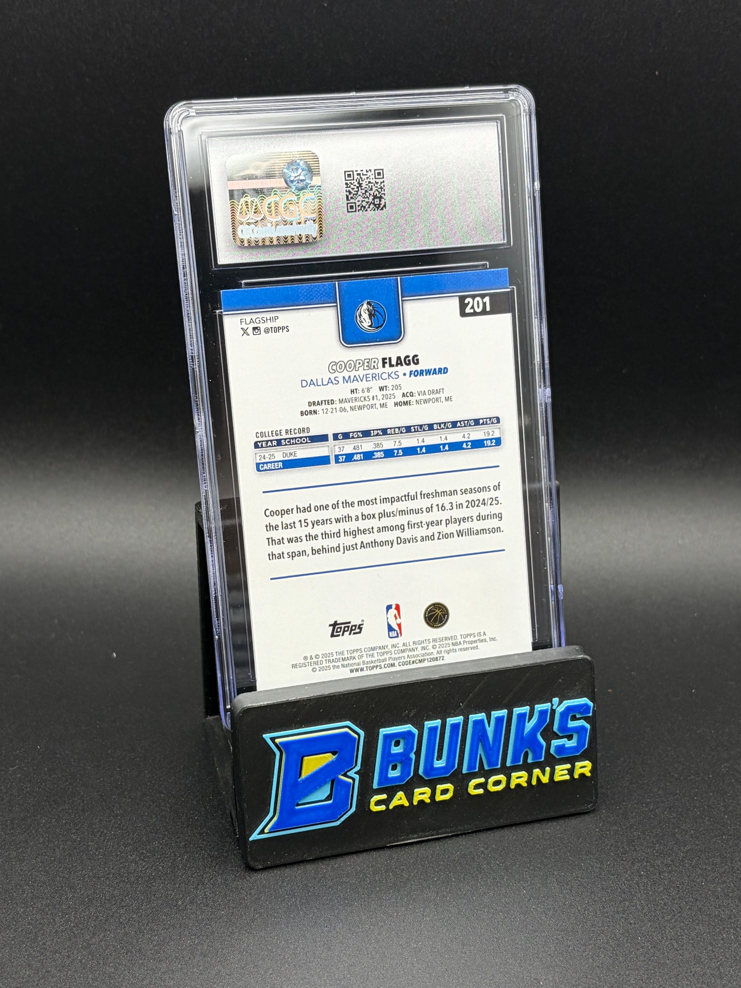 2025-26 Cooper Flagg Topps CGC 10 RC