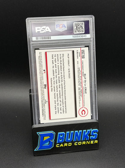 2024 Elly7 De La Cruz Magenta Refractor Topps Chrome PSA 9 RC 336/399