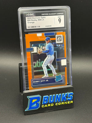 2022 Bobby Witt Jr Orange Donruss Optic CGC 9 RC 99/125