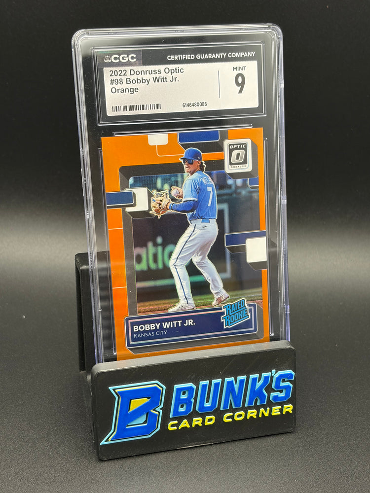 2022 Bobby Witt Jr Orange Donruss Optic CGC 9 RC 99/125