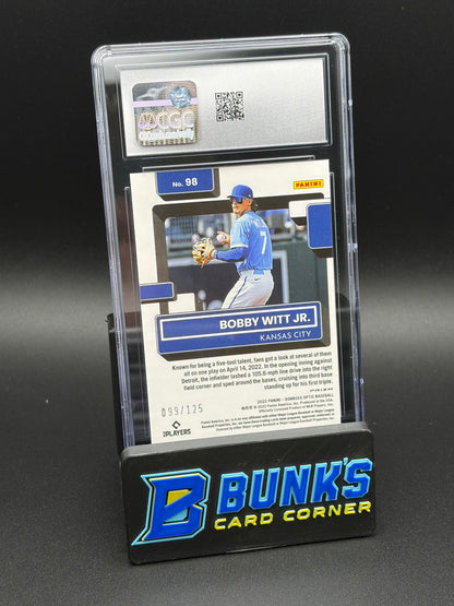 2022 Bobby Witt Jr Orange Donruss Optic CGC 9 RC 99/125
