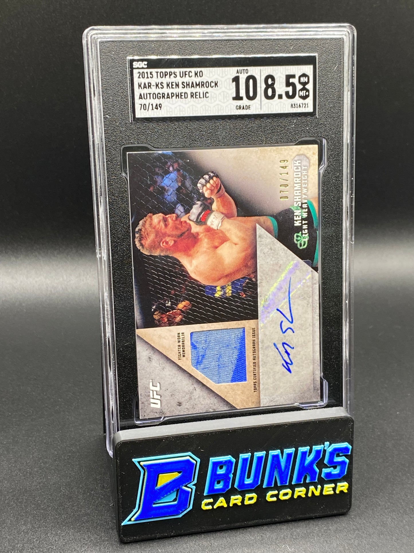 2015 Ken Shamrock Auto. Relic 70/149 SGC 10/8.5