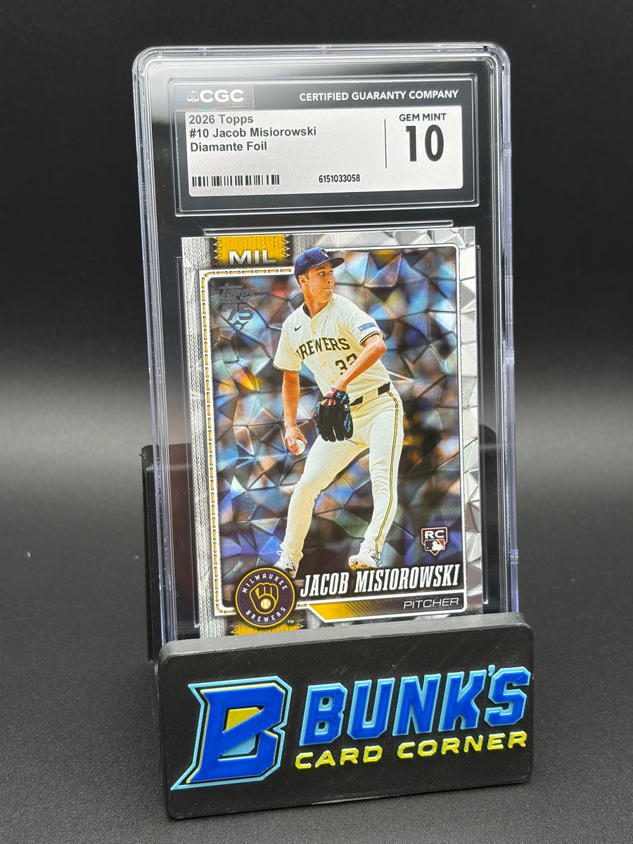 2026 Jacob Misiorowski Diamante Foil Topps CGC 10 RC