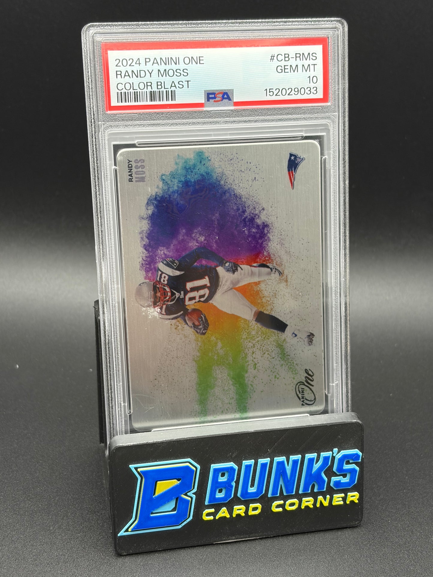 2024 Randy Moss Color Blast Panini One PSA 10