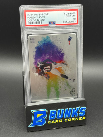 2024 Randy Moss Color Blast Panini One PSA 10