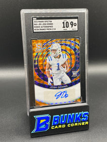 2023 Josh Downs Rookie Auto. Neon Orange Prizm 2/10 SGC 10/9