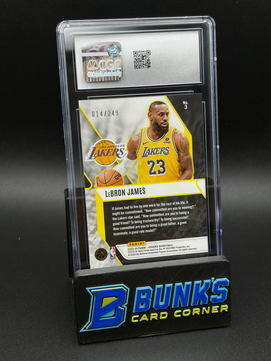 2023-24 LeBron James Orange Ice Fade to Black Phoenix CGC 10 14/249