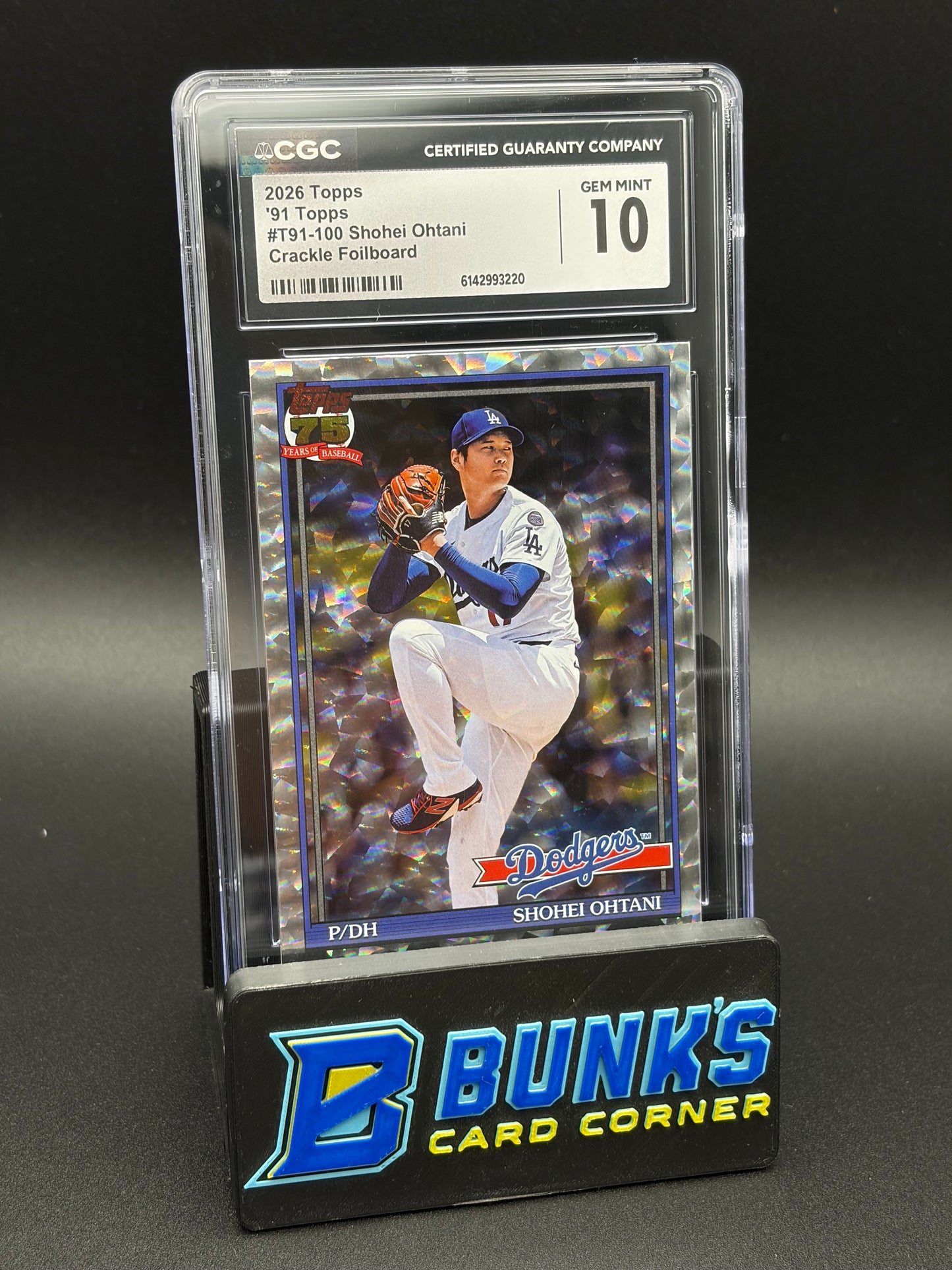 2026 Shohei Ohtani Crackle Foilboard '91 Topps CGC 10
