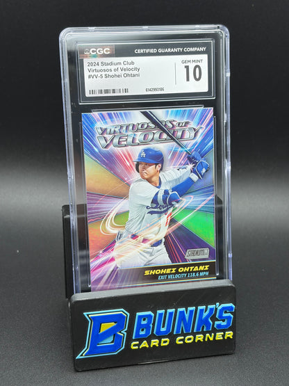 2024 Shohei Ohtani Virtuosos of Velocity Stadium Club CGC 10