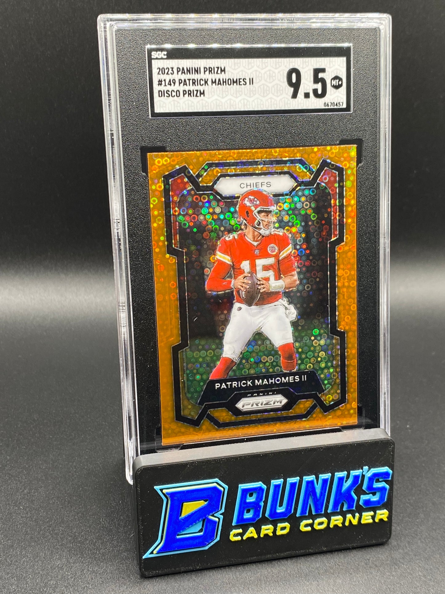 2023 Patrick MaHomes II Disco Prizm SGC 9.5