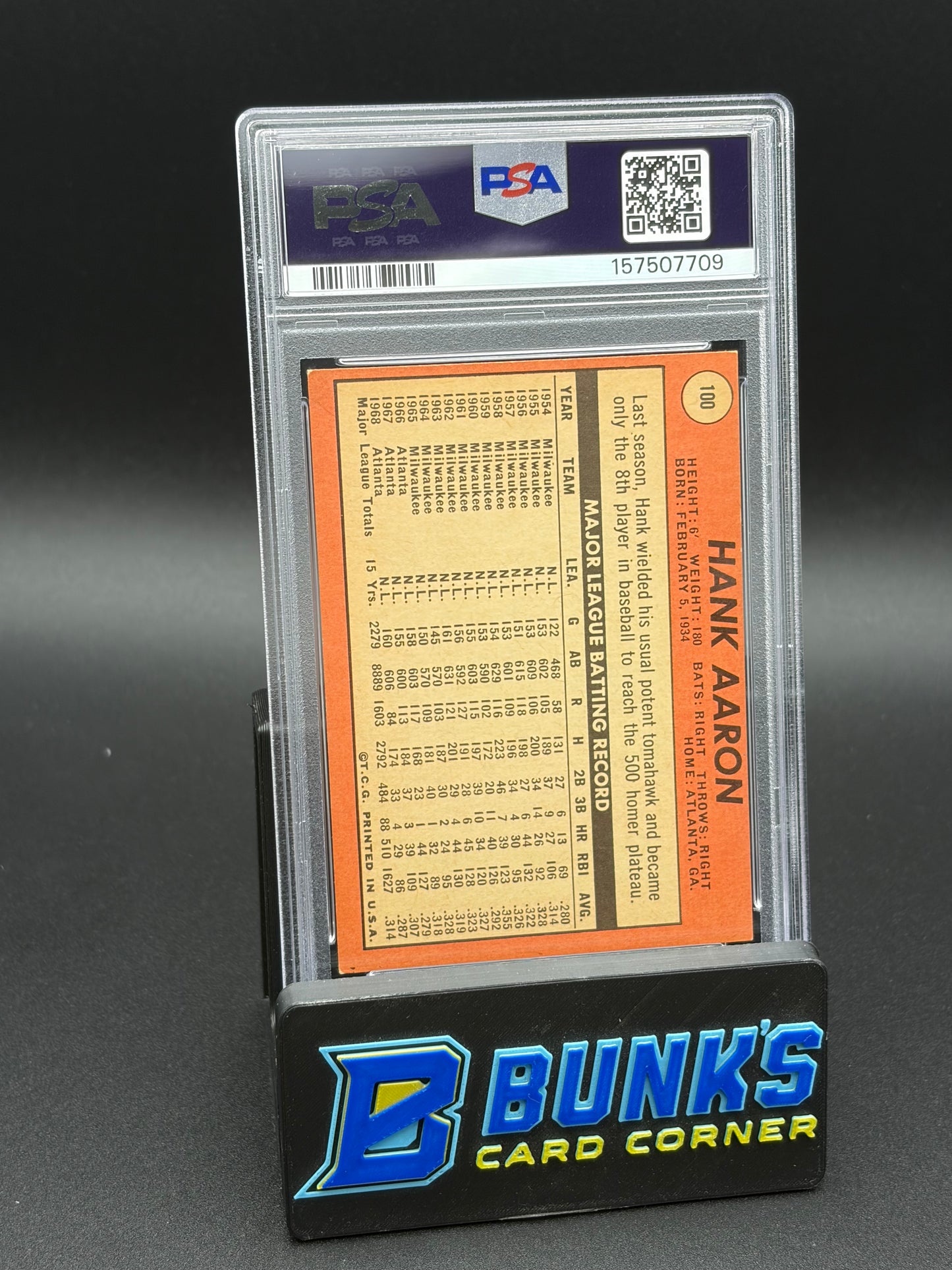 1969 Hank Aaron Topps PSA 4