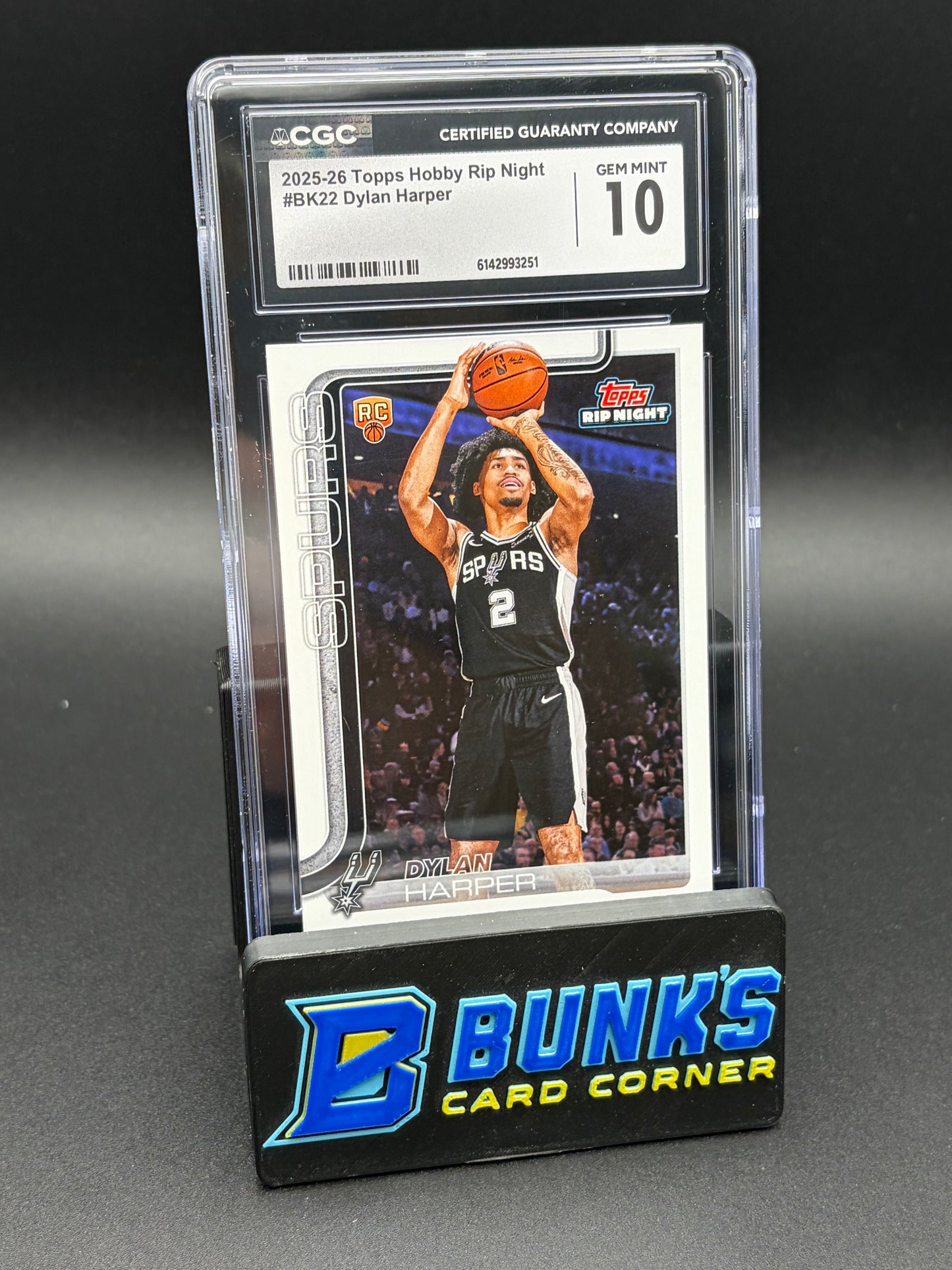 2025-26 Dylan Harper Topps Hobby Rip Night CGC 10 RC