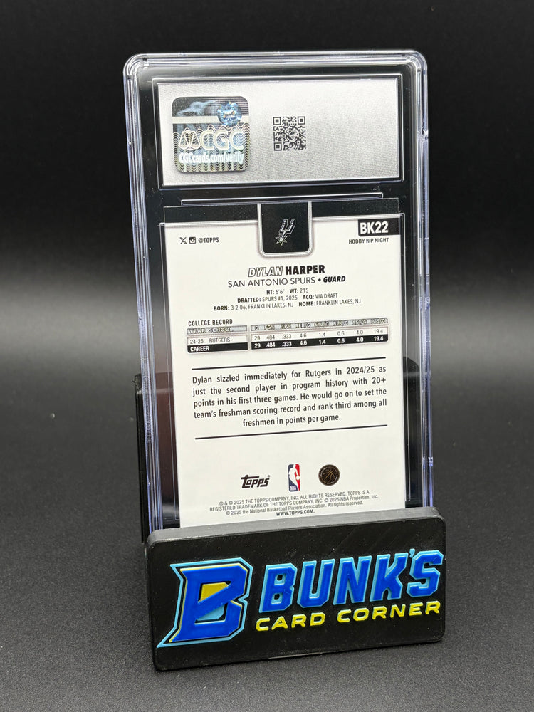 2025-26 Dylan Harper Topps Hobby Rip Night CGC 10 RC