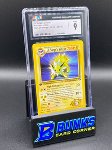 2000 Lt. Surges Jolteon Gym Challenge 1st Edition CGC 9