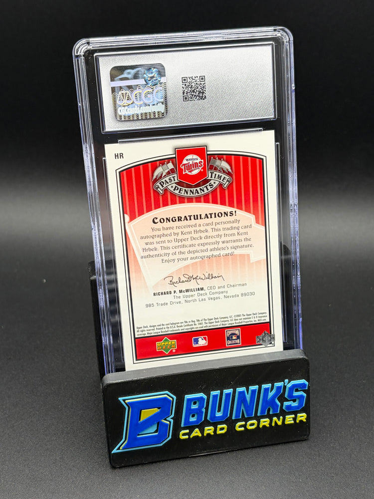2005 Kent Hrbek Bronze Signatures CGC AU Auto 10
