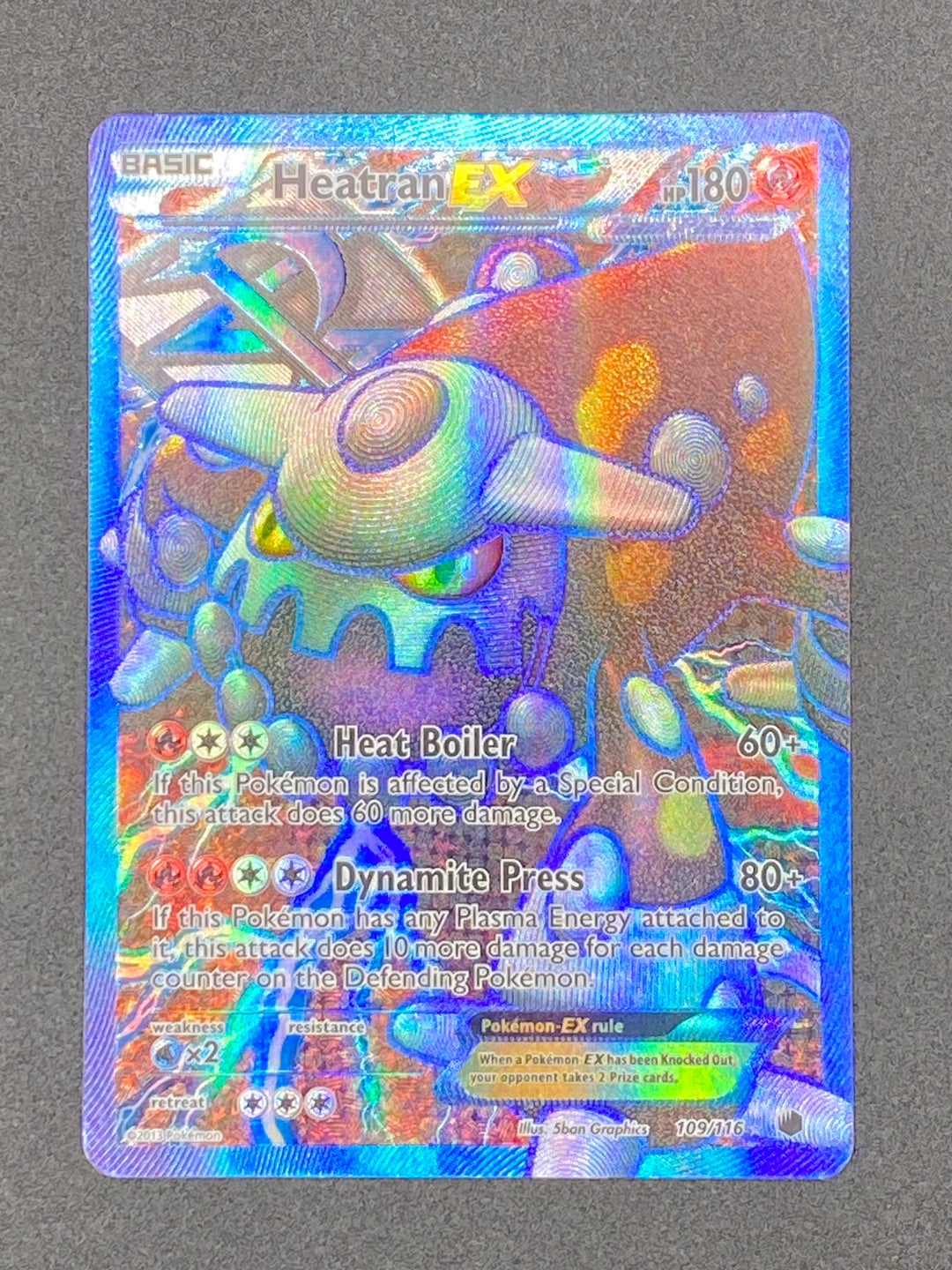 2013 Heatran ex Full Art Rare Plasma Freeze MP