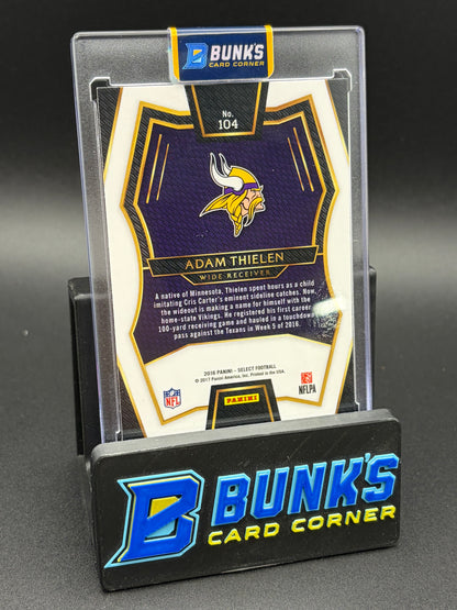 2016 Adam Thielen Select Tricolor Rookie Orange & Red & White