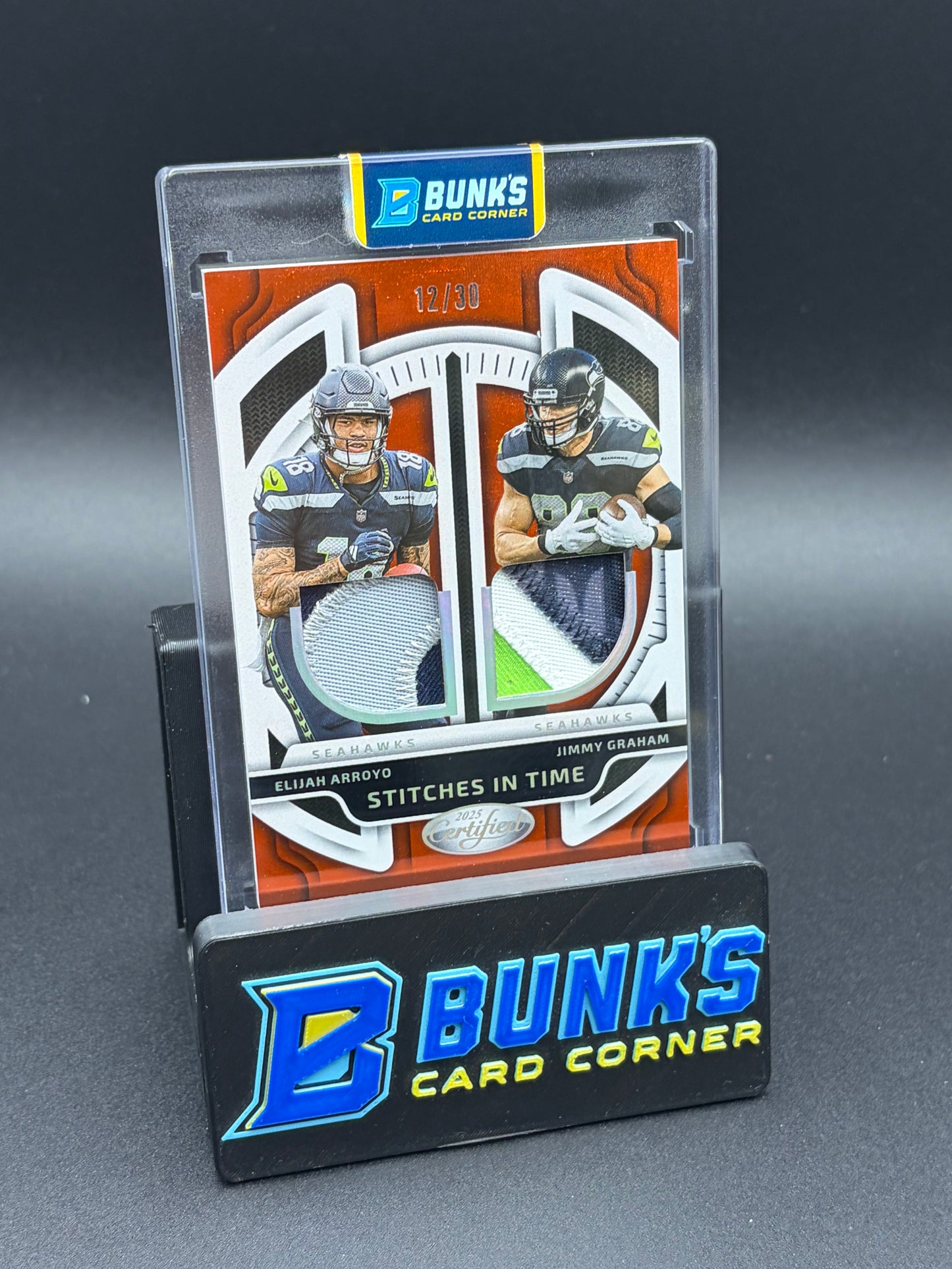 2025 Elijah Arroyo & Jimmy Graham Certified Panini Double Patch 12/30