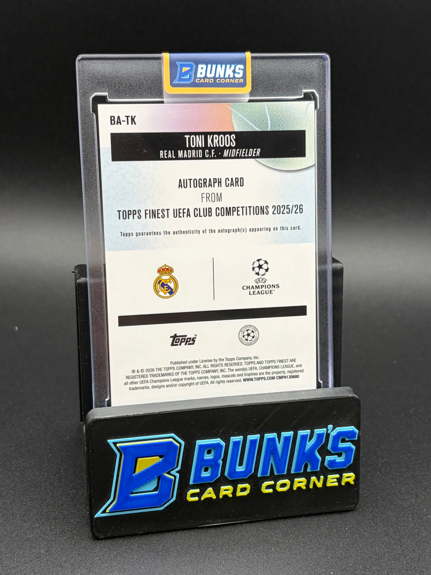 2026 Toni Kroos Auto Topps Finest Club Competitions