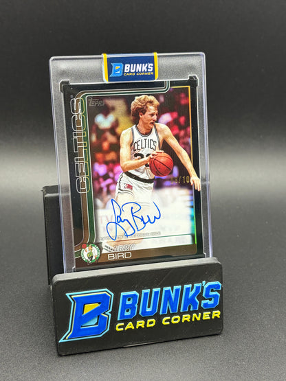 2025 Larry Bird Topps Black Foil Auto 8/10