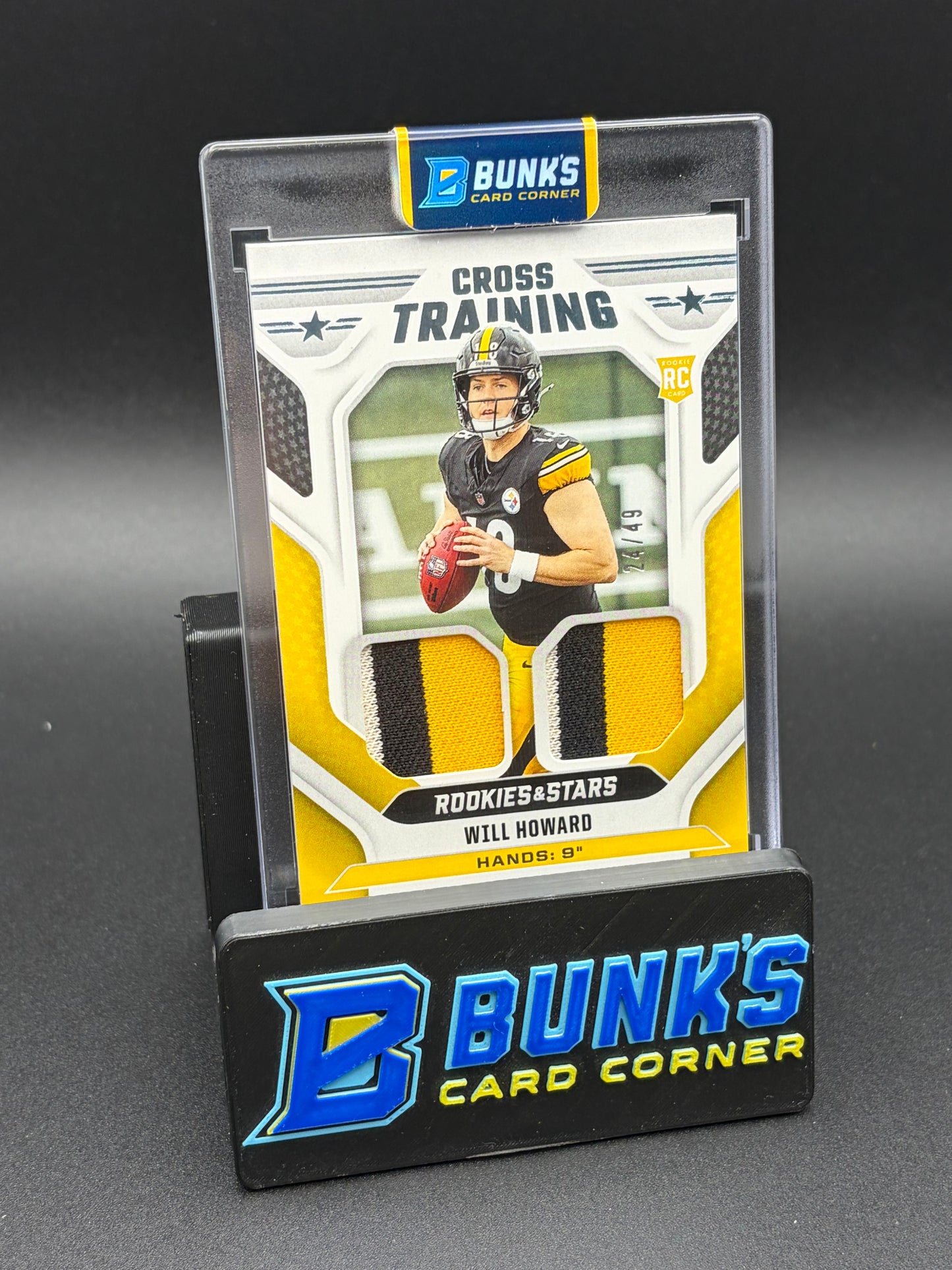 2025 Will Howard Rookies & Stars Memorabilia Cross Training RC