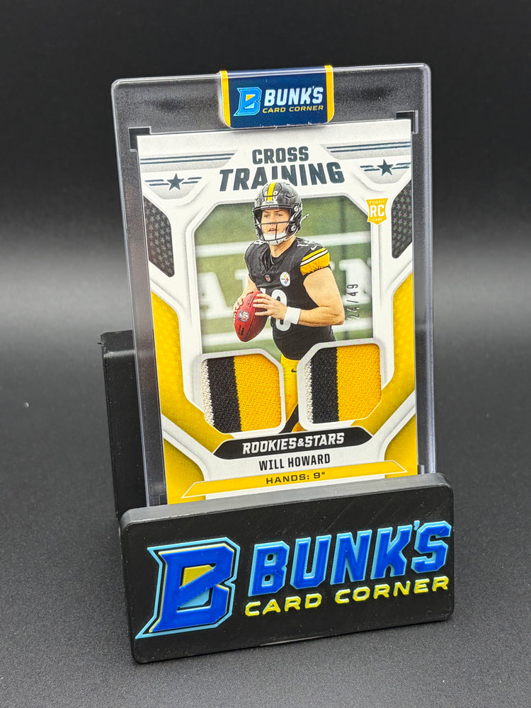 2025 Will Howard Rookies & Stars Memorabilia Cross Training RC