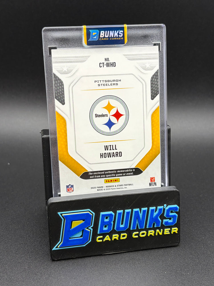2025 Will Howard Rookies & Stars Memorabilia Cross Training RC