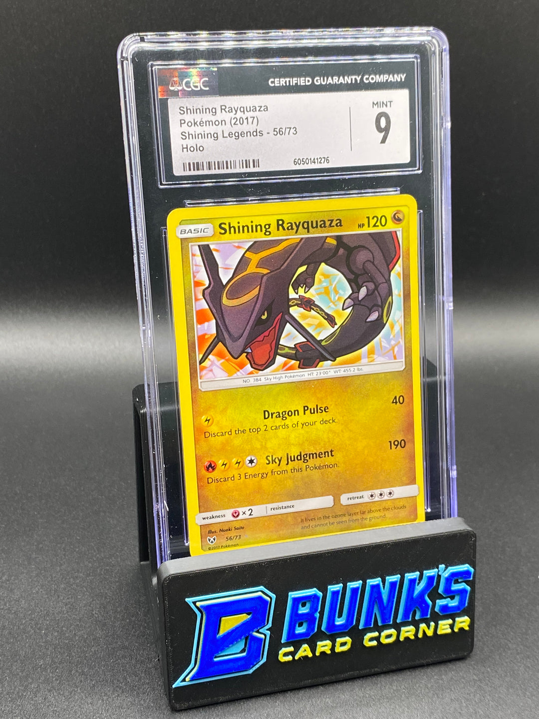 2017 Shining Rayquaza Shining Legends Holo CGC 9