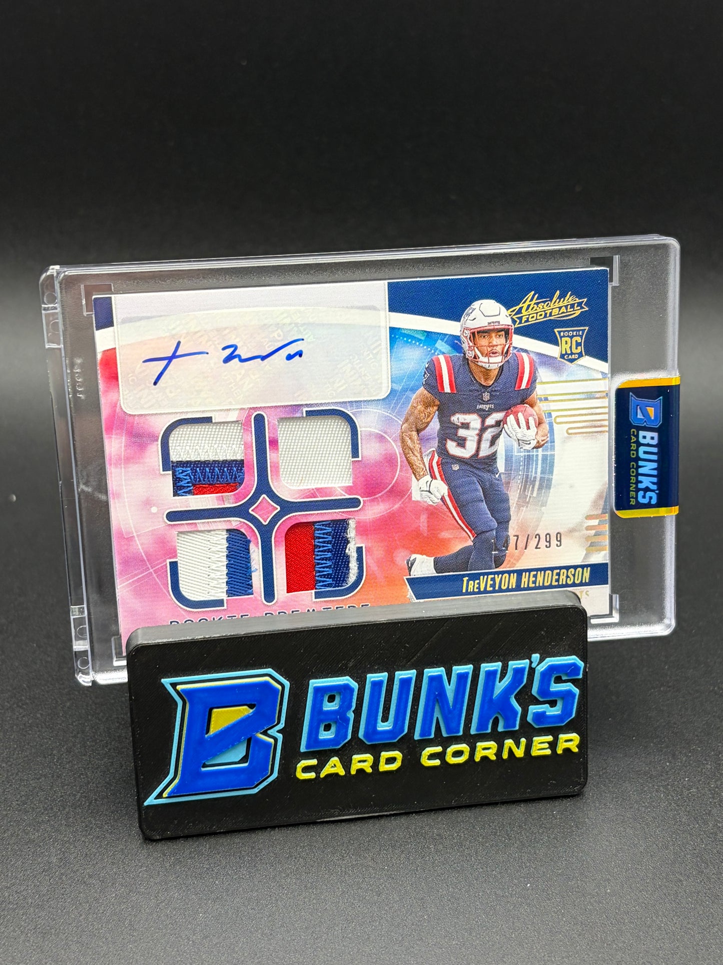 2025 TreVeyon Henderson Memorabilia Quad Patch Auto Absolute RC 147/299