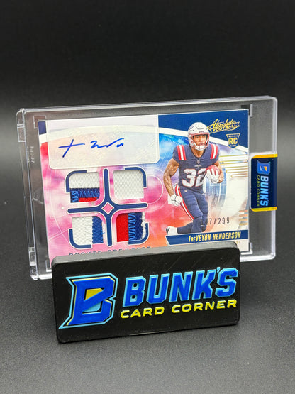 2025 TreVeyon Henderson Memorabilia Quad Patch Auto Absolute RC 147/299