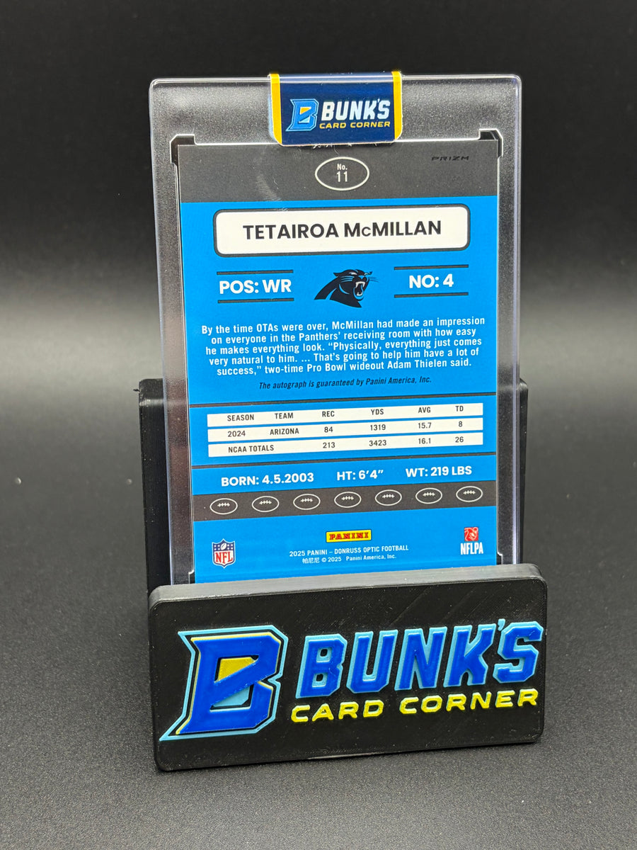 2025 Tetairoa McMillan Donruss Optic Auto RC