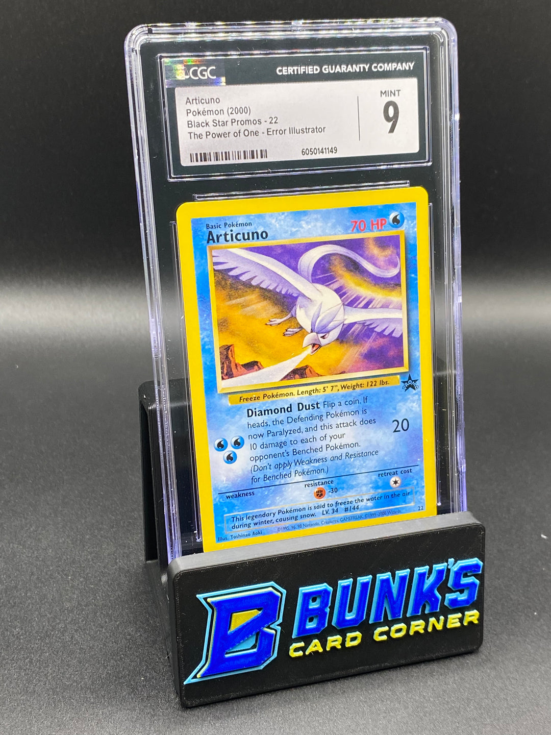 2000 Articuno Error Illustrator Promo CGC 9